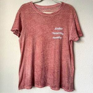 good hYOUman Friday Saturday Sunday Graphic Burnout T-Shirt